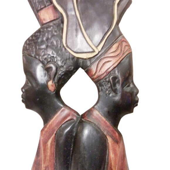 Vintage African Sculptural Wall Hanging , Home Decor, African Wood Carving, Art - Picture 13 of 16